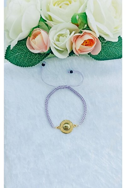FEELİNG JEWELRY Lila Makrome Örgü Ipli Çeyrek Bileklik