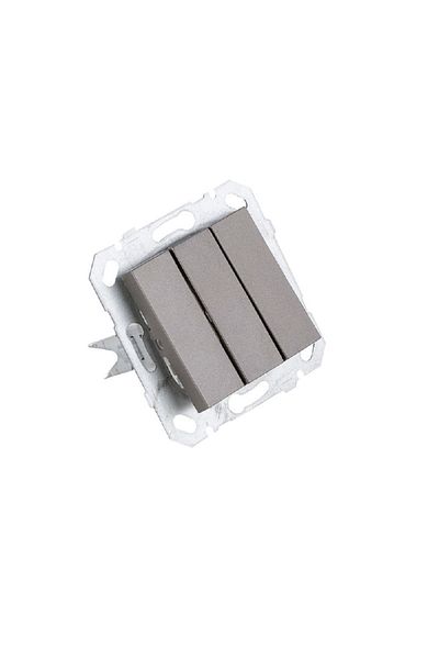 Netelsan Byobu Anthracite Triple Switch (excluding frame) 1 Piece