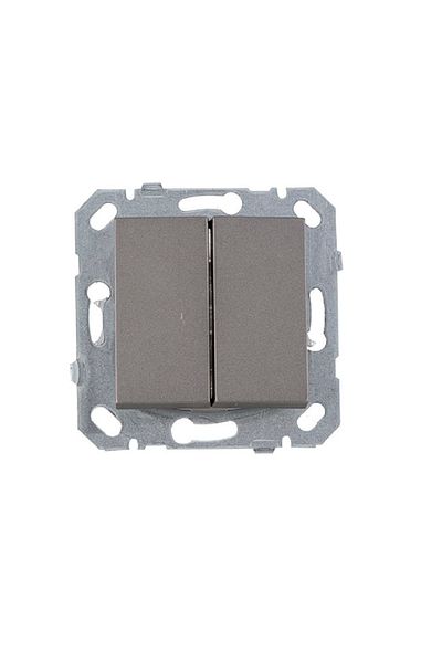 Netelsan Byobu 12 Pieces Anthracite Double Switch Commutator Frameless