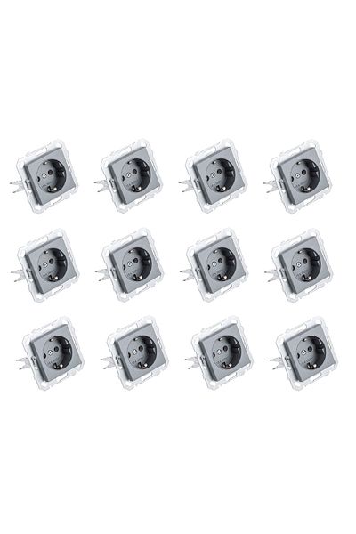 Netelsan Byobu 12 Pieces Smoked Grounded Socket Frameless