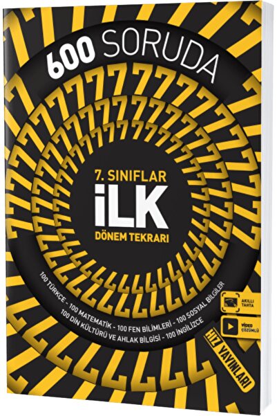 Hız Yayınları 600 Soruda 7. Sınıflar Ilk Dönem Tekrarı 2023