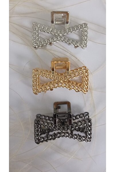 İLKYAZ إكسسوار طقم إبزيم معدني متوسط الطول مكون من 3 قطع