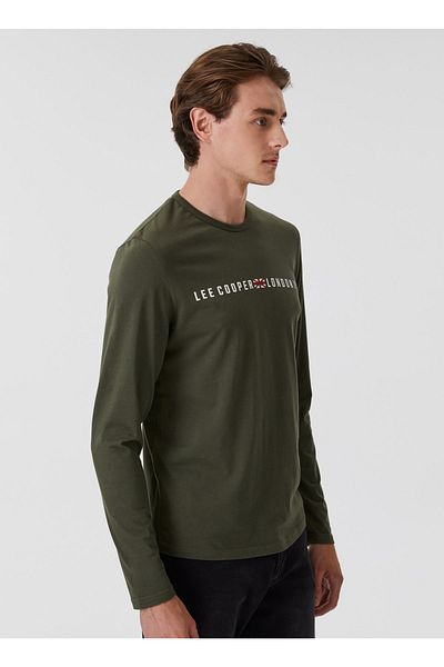 Lee Cooper تي شيرت رجالي بياقة بولو كاكي عادي 231 Lcm 242002 Tylens