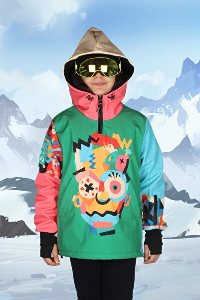 SNOWSEA Crazy Grn Unisex Çocuk Kayak Ve Snowboard, Kar Montu