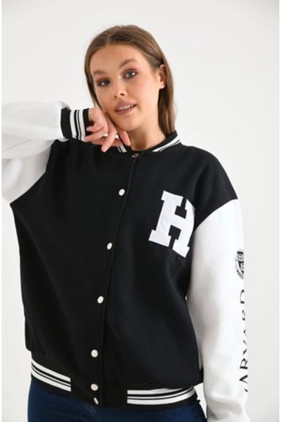 YILMAZBARMAZ Jachetă de colegiu unisex brodata pentru femei