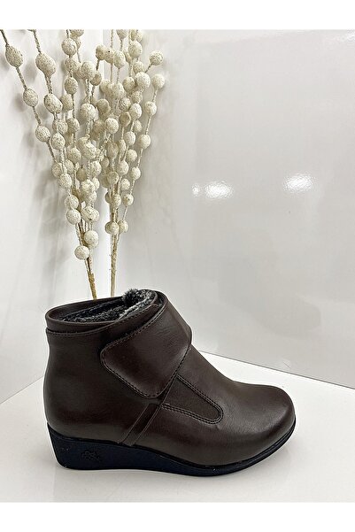 Ayakkabı Bahçesi Kadın Anne Bot Içi Tüylü Kışlık Cırtlı Ortopedik Ayakkabı
