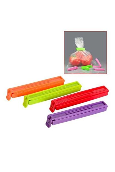 FırsatYeri Poşet Klipsi Hava Aldırmaz Plastik 7x2.5 cm Yeşil Pembe 5 Adet Sak...