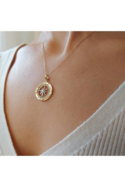 BİLEZİKHANE Altın Pusula Kolye 3.50 Gram