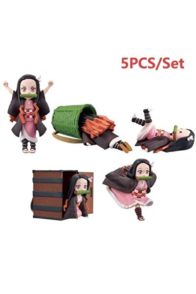 Genel Markalar Nezuko Demon Slayer Mini Figür Set 5 Parça