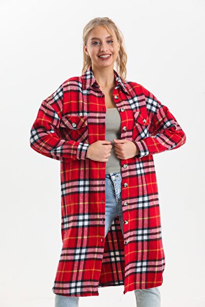 AS Anita Store Thick Plaid Lumberjack Long Jacket Shirt