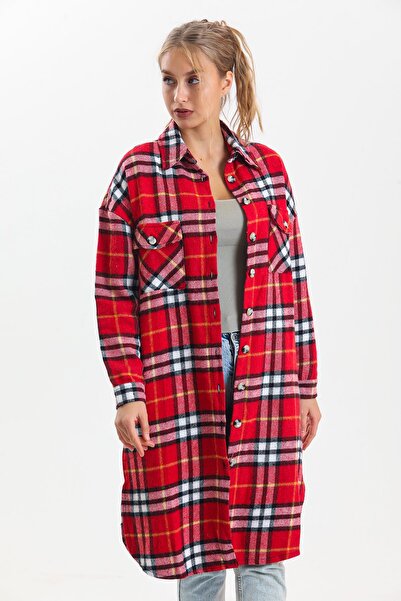 AS Anita Store Thick Plaid Lumberjack Long Jacket Shirt