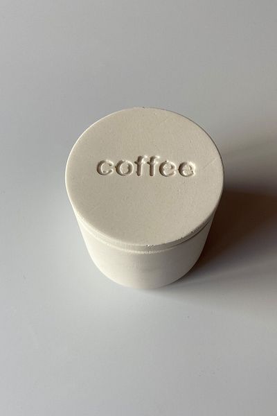 sin istanbul Concrete Coffee Can with Lid White