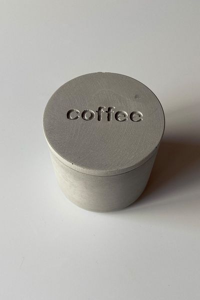 sin istanbul Concrete Coffee Can with Lid Gray
