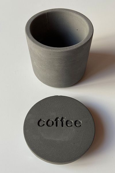sin istanbul Concrete Coffee Can with Lid Anthracite