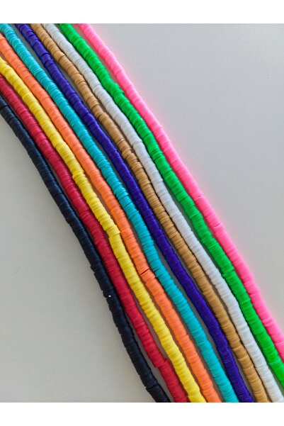 Bonanka 10 culori diferite 6 mm mărgele de aluat Fimo