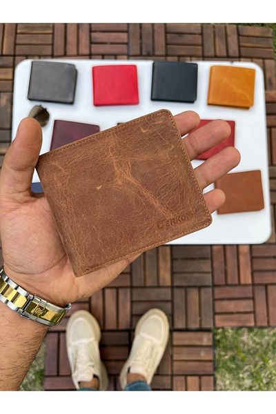 DERKON Ola Vintage Leather Tiguan Tan Wallet
