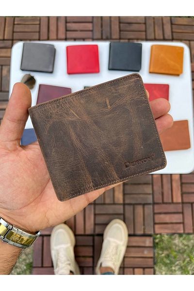 DERKON Ola Vintage Leather Tiguan Brown Wallet