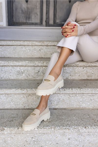 ANGELİNA JONES Pantofi Oxford din piele intoarsa de dama Larsen
