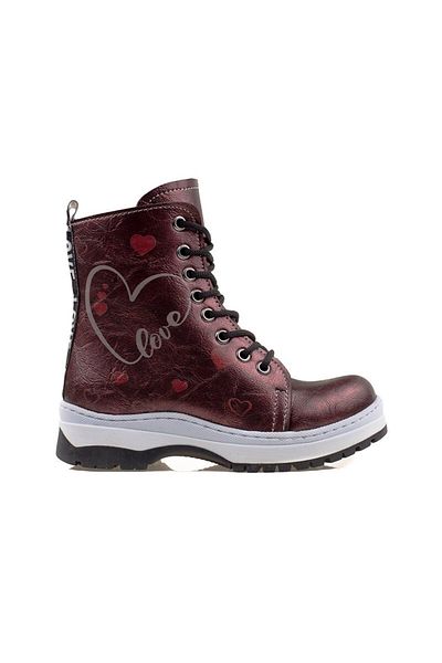 m2s Girl's Love Boots Claret Red Boots