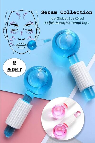 Seram Collection 2 Adet Ice Globes Buz Küresi Soğuk Masaj Terapi Topu Leke Ön...