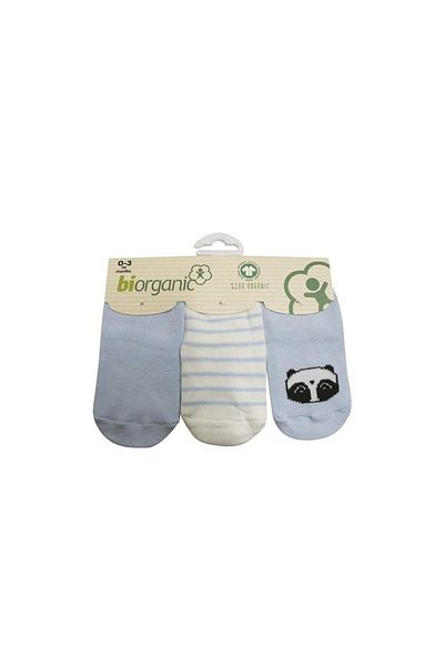 Biorganic Clever Boy 3-Piece Baby Socks 68359