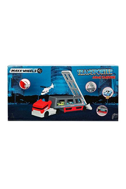 MGS OYUNCAK Maxx Wheels Transporter Helikopterli Araç Taşıyıcı