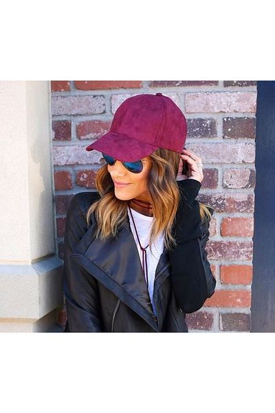 Shopiolog Unisex Suede Adjustable Baseball Cap Hat