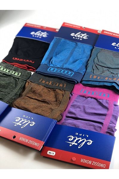Elite Life Ανδρικό Micro Boxer χωρίς ραφές Mix Color 6 συσκευασιών