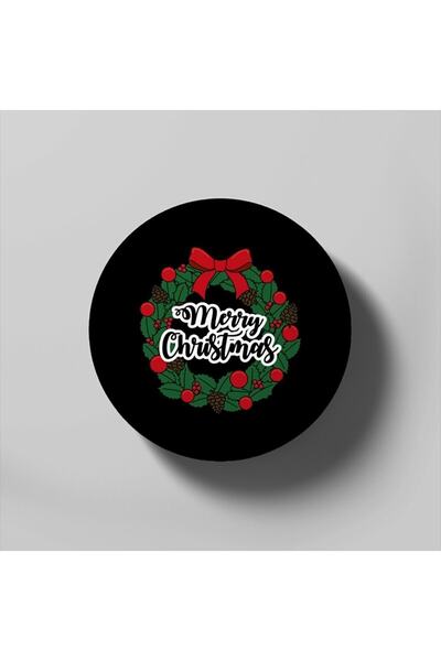 Öz Kupa Christmas Wreath Merry Christmas Coasters