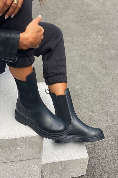İnan Ayakkabı Black Women's Elastic Boots - 4 CM Sole