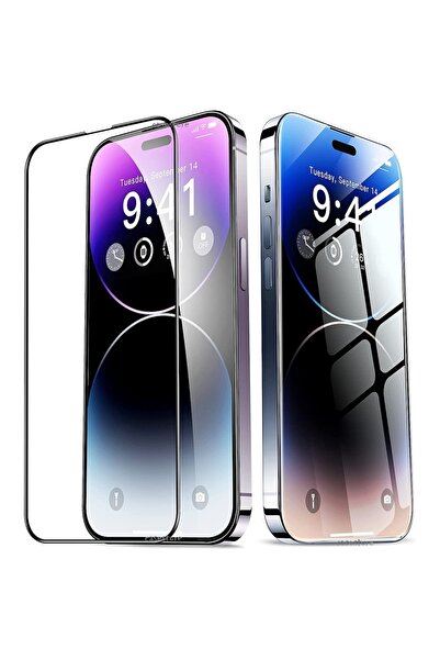 m.tk moveteck Iphone 14 Pro Uyumlu Ekran Koruyucu 5d Cam Tam Kaplar Display G...