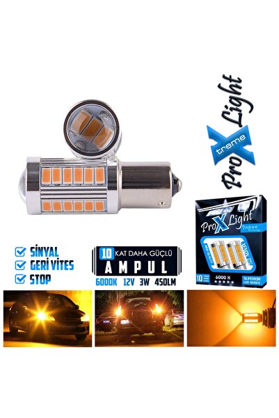 C9 P21w 1157 Bay15d Turuncu Tek Duy Park Stop Geri Vites Gündüz Far Ampülü 33...