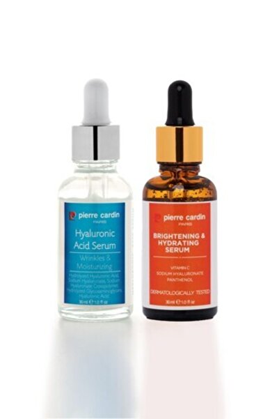 Pierre Cardin 2 عبوة سيروم فيتامين سي + سيروم حمض الهيالورونيك