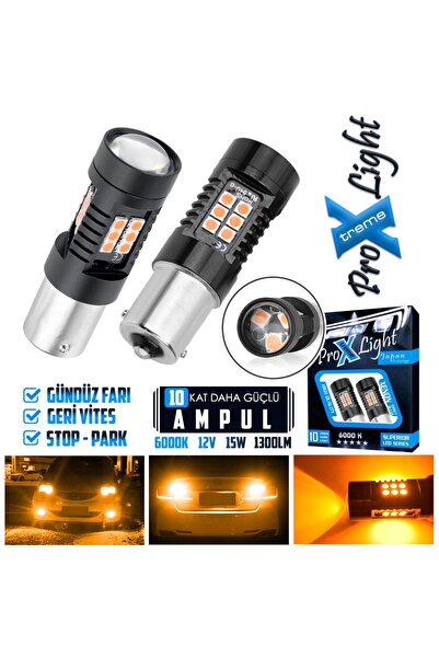 C9 P21w 1156 Ba15s Turuncu Tek Duy Park Stop Geri Vites Gündüz Far Ampülü 21 Led
