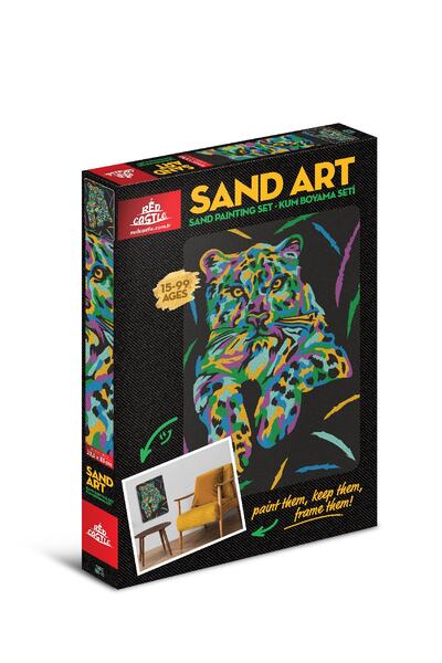 Red Castle Sand Art (KUM SANATI) Kaplan, Yetişkin Kum Boyama Aktivite Seti- Y...
