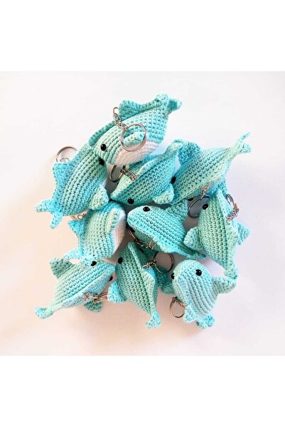 OYUNCAKPARK Maskot Köpekbalığı Amigurumi Organik Anahtarlık Oyuncak
