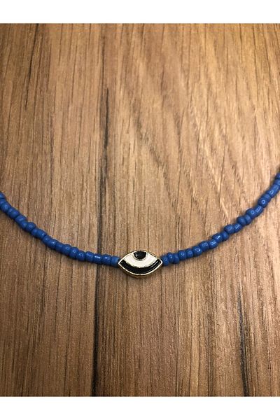 Stoneday Eye Detailed (PENDANT) Blue Color Special Design Sand Bead Necklace
