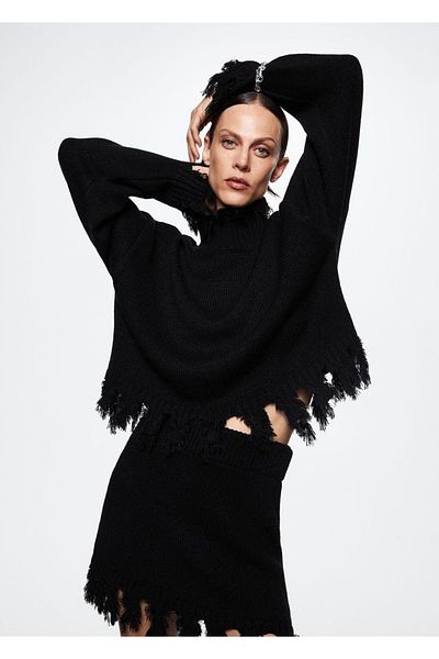 MANGO Woman Tassel Detailed Sweater