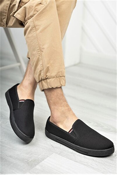 Çağrı Linen Cloth Shoes Black Espardil Style Cloth Sports Shoes Mz101
