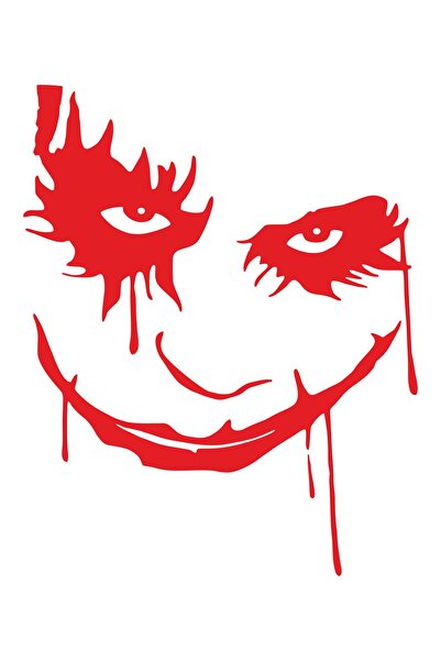 Quart Aksesuar ملصق وجه الجوكر مقاس 30 × 24 سم على الزجاج الأمامي للسيارة