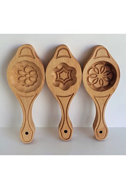 Ahşapdeluxe قالب بسكويت خشبي/قالب كيريبيتش/قالب كومبي مجموعة من 3 قطع