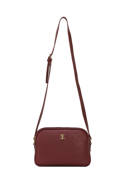 Pierre Cardin Claret Red Print Women's Shoulder Bag 05Po22Y1536