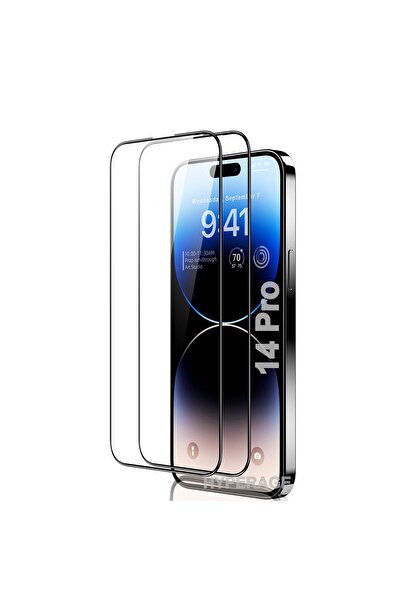 HyperAge [2 Adet] Iphone 14 Pro Uyumlu Ekran Koruyucu Hd Tam Kaplayan 5d Full...
