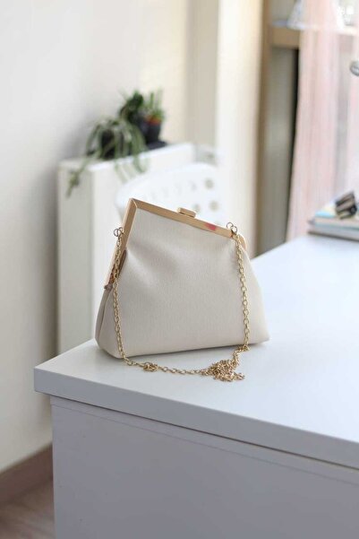 Moom Bag Women's Ecru Scholar Soft Chain Shoulder Bag