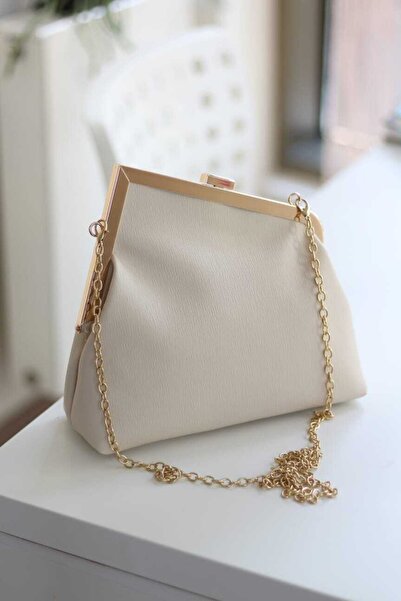 Moom Bag Women's Ecru Scholar Soft Chain Shoulder Bag