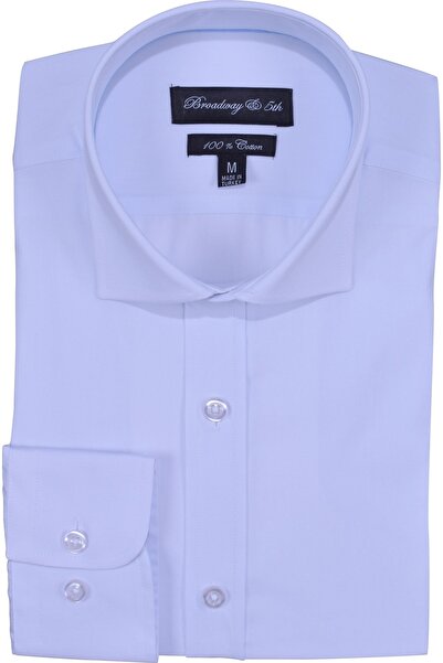 Ottomoda Pamuklu Düz Uzun Kollu Regular Italyan Yaka Erkek Gömlek,b5-008