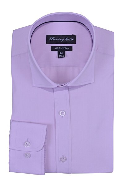 Ottomoda Pamuklu Düz Uzun Kollu Regular Italyan Yaka Erkek Gömlek,b5-008