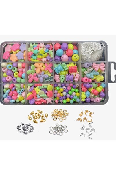 Hedef Bijuteri مجموعة خرز أكريليك من البلاستيك الباستيل ومجموعة إغلاق معدنية،...
