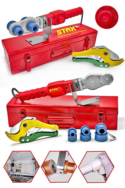 STAXX POWER Sbk650 Metal Mini Çantalı Pvc Plastik Boru Kaynak Makinesi 650w + Makas Hediyeli 2 Yıl Garantili