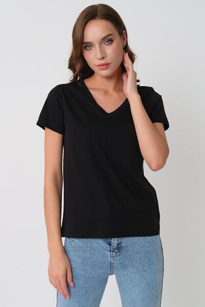 ESPİNA Tricou cu mânecă scurtă cu decolteu în V pentru damă
